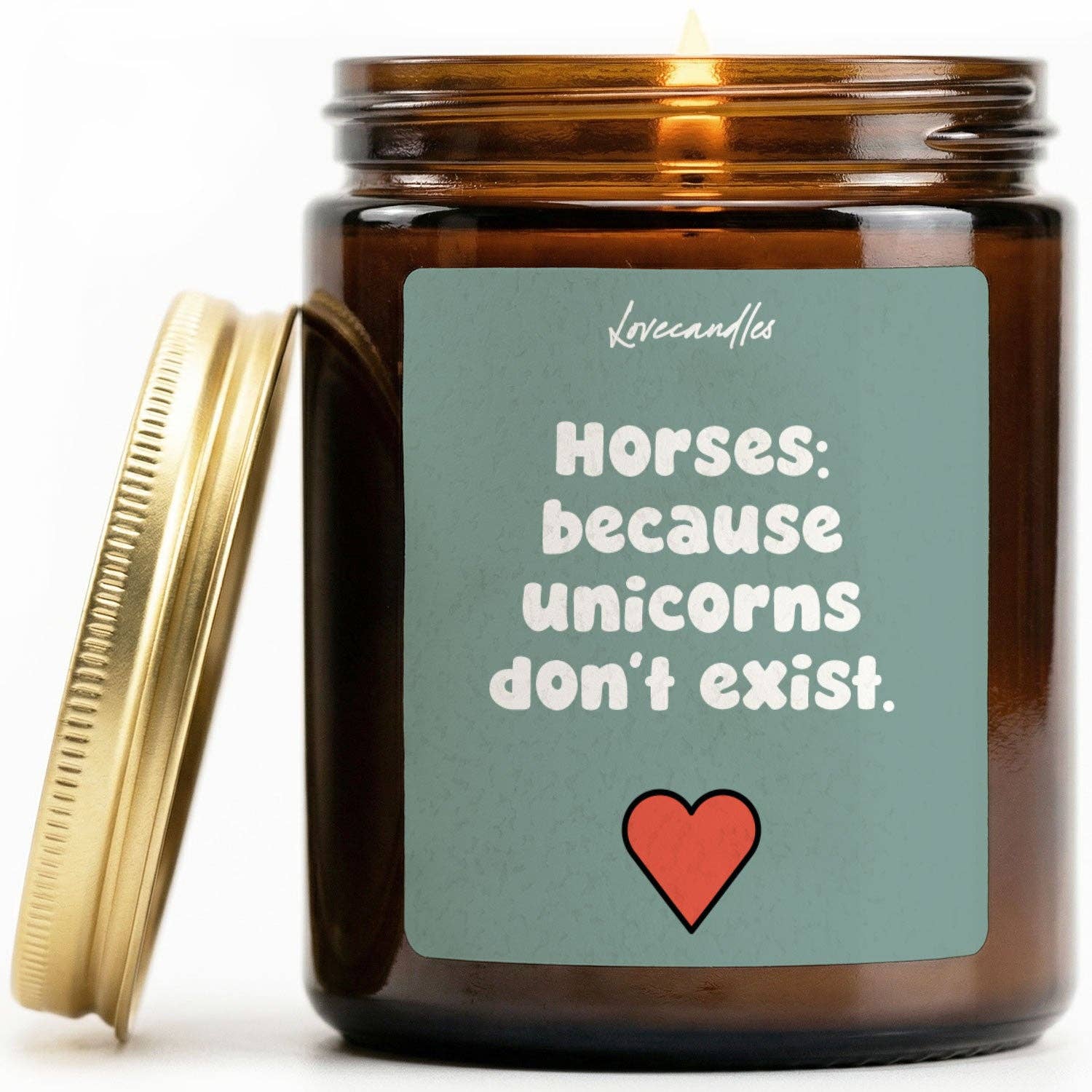 Vanille Duftkerze - Horses: because unicorns don’t exist