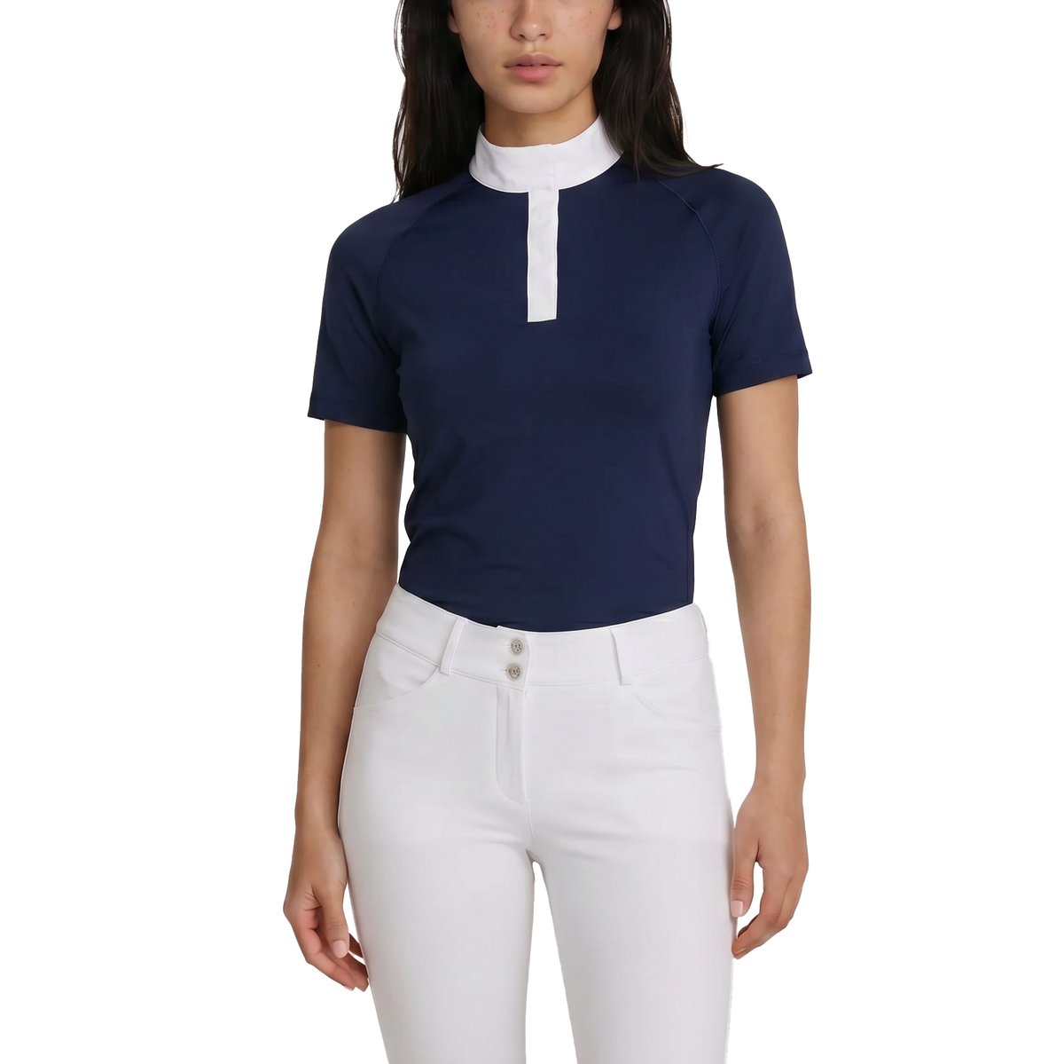 Turnier Bluse Damen Classic Kurzarm