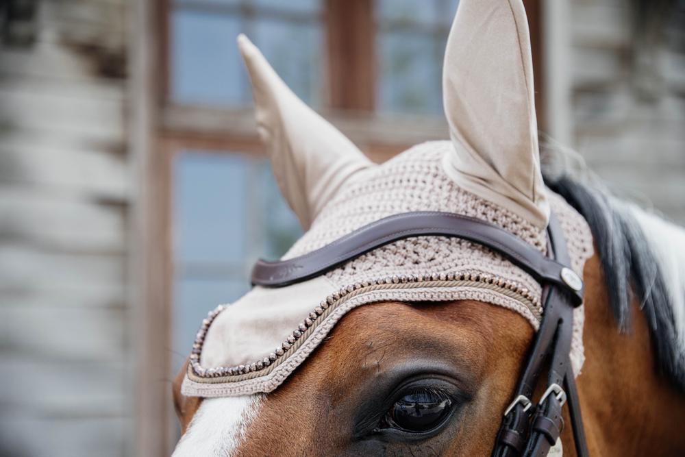 Fliegenhaube Wellington Velvet Pearls - Kentucky Horsewear