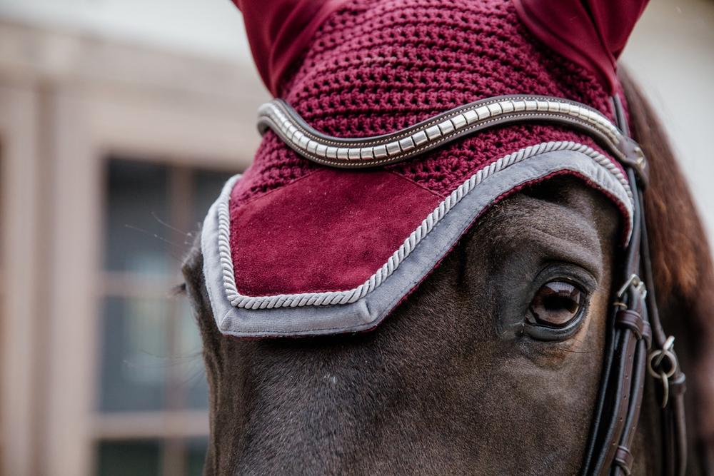 Fliegenhaube Wellington Velvet Kontrast - Kentucky Horsewear
