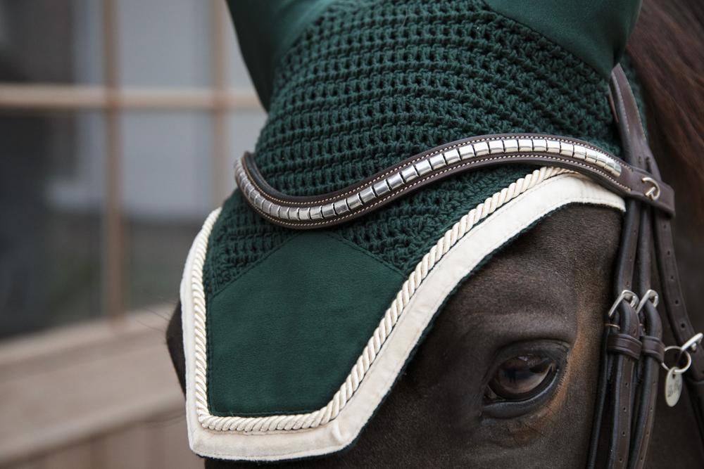 Fliegenhaube Wellington Velvet Kontrast - Kentucky Horsewear