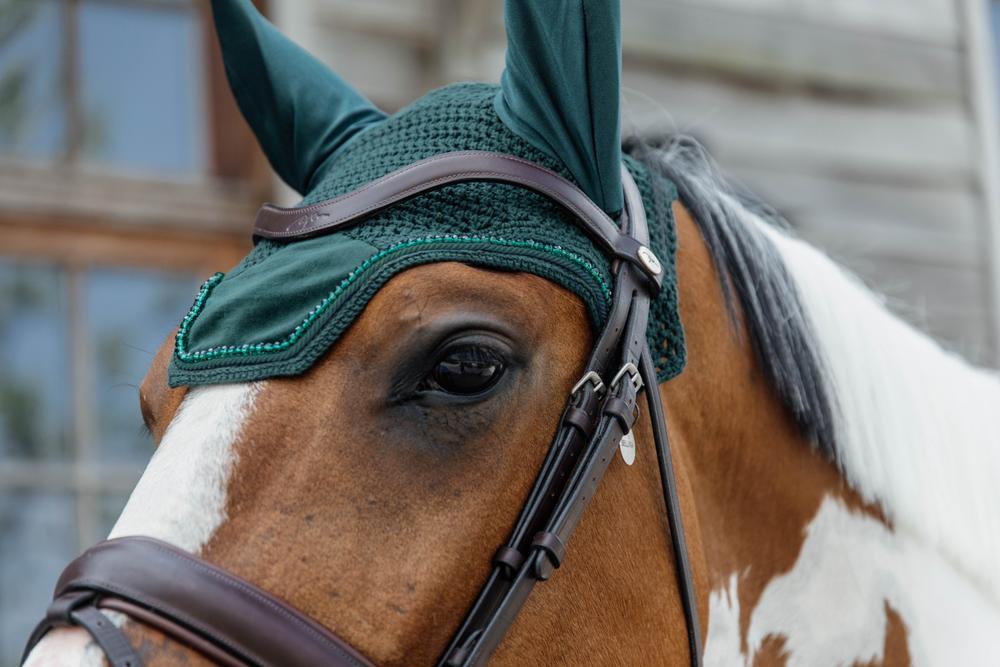 Fliegenhaube Wellington Velvet Pearls - Kentucky Horsewear