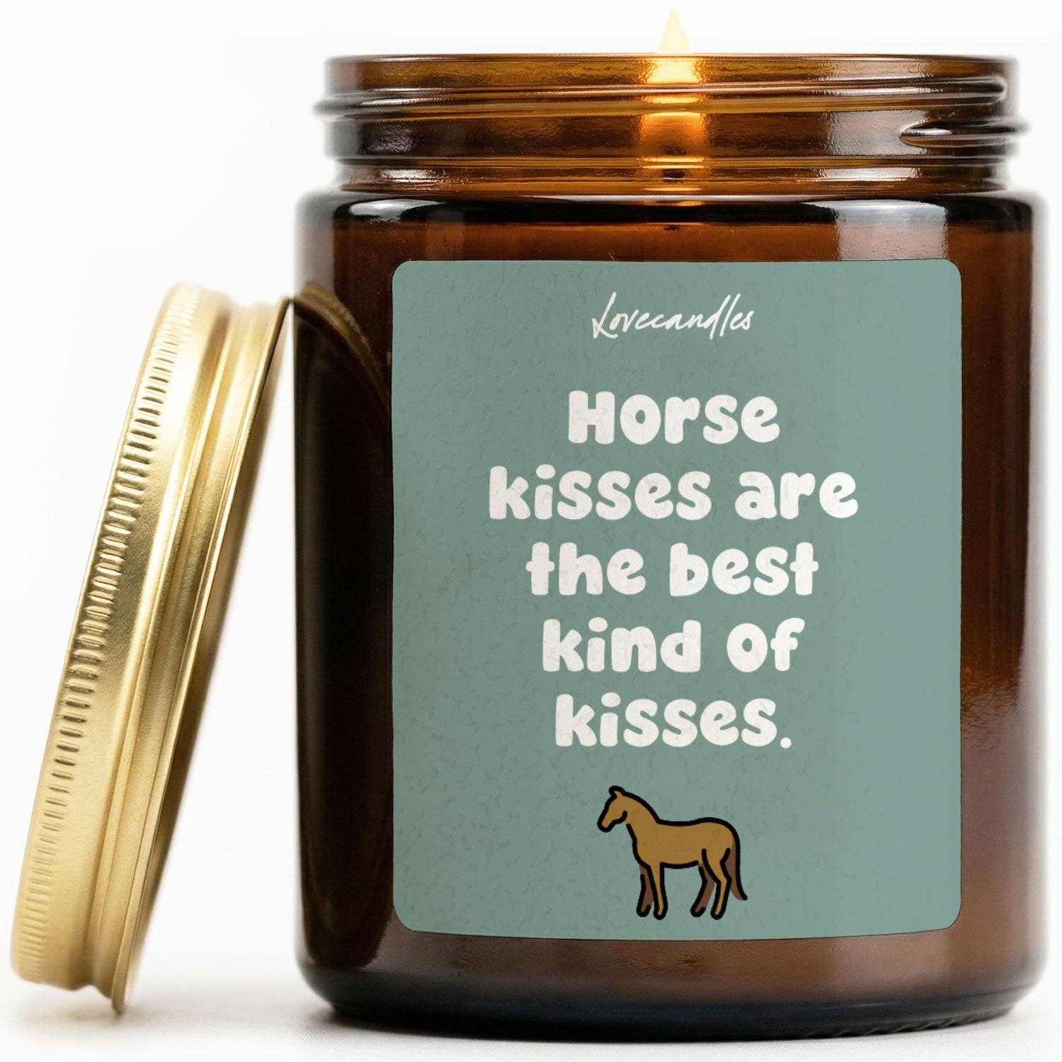 Vanille Duftkerze - Horse kisses are the best kind of kisses