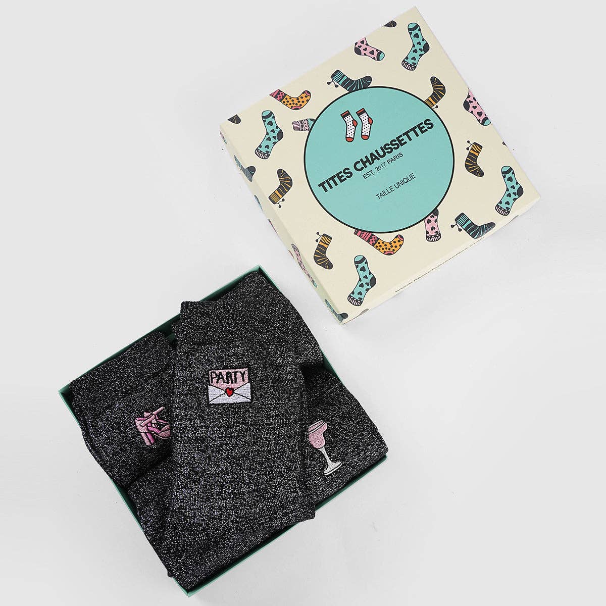 🥂 Glitter Party - 5er Glitzersocken Set