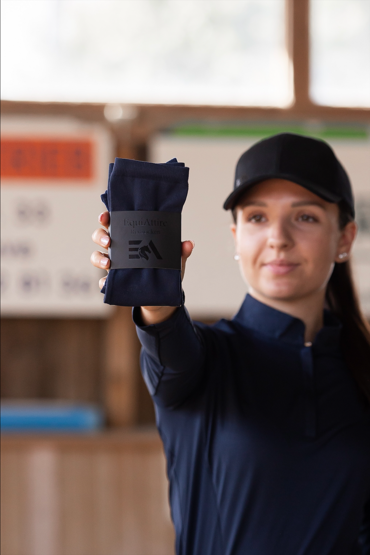 EquiAttire Reitsocken - navy black edition