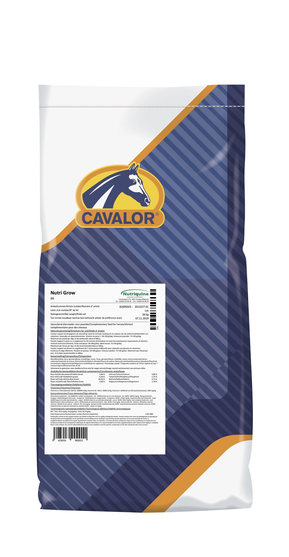 Cavalor Nutri Grow Pro Grow 20 kg