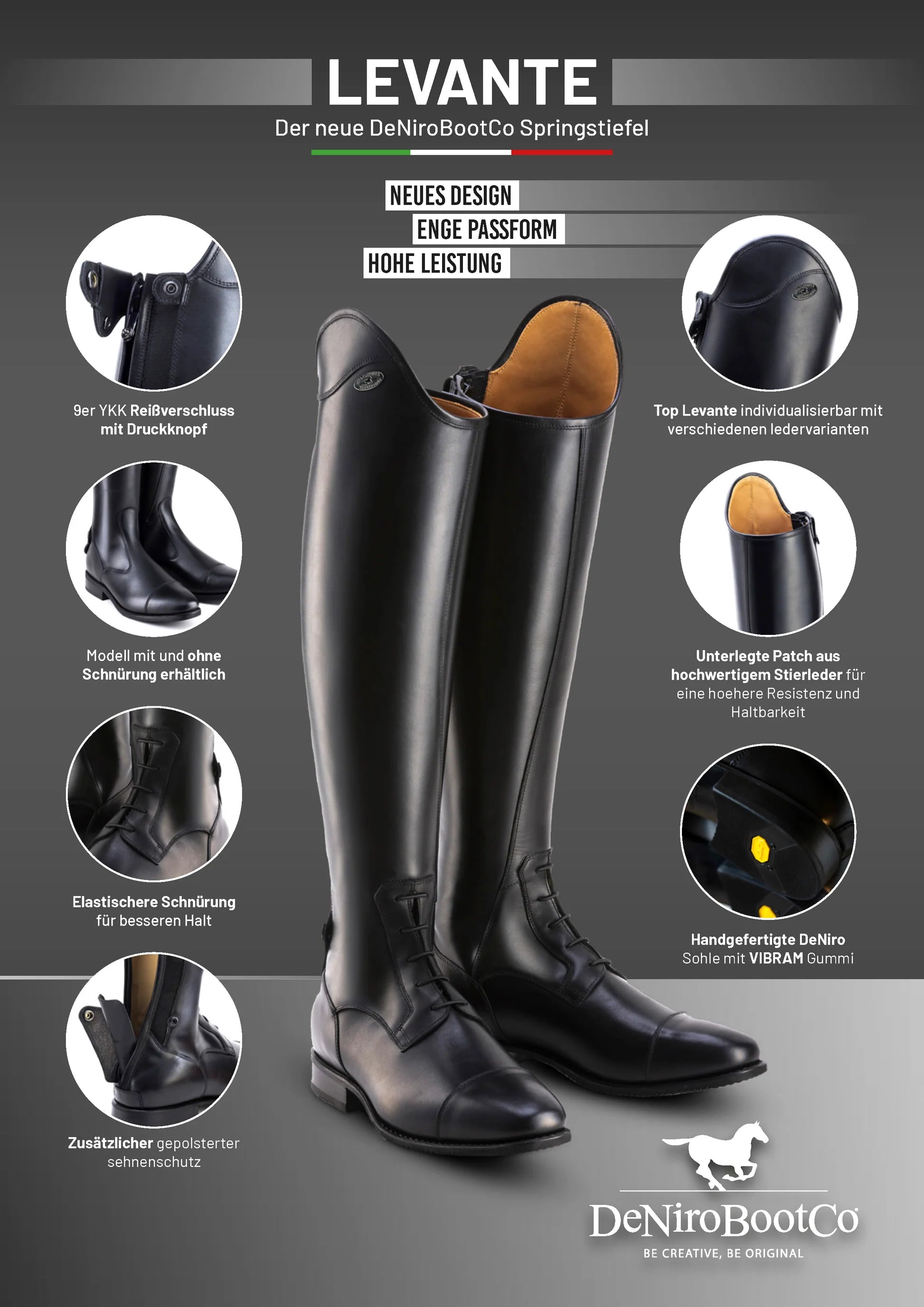 Levante 01 / Levante 02 Reitstiefel Konfigurator