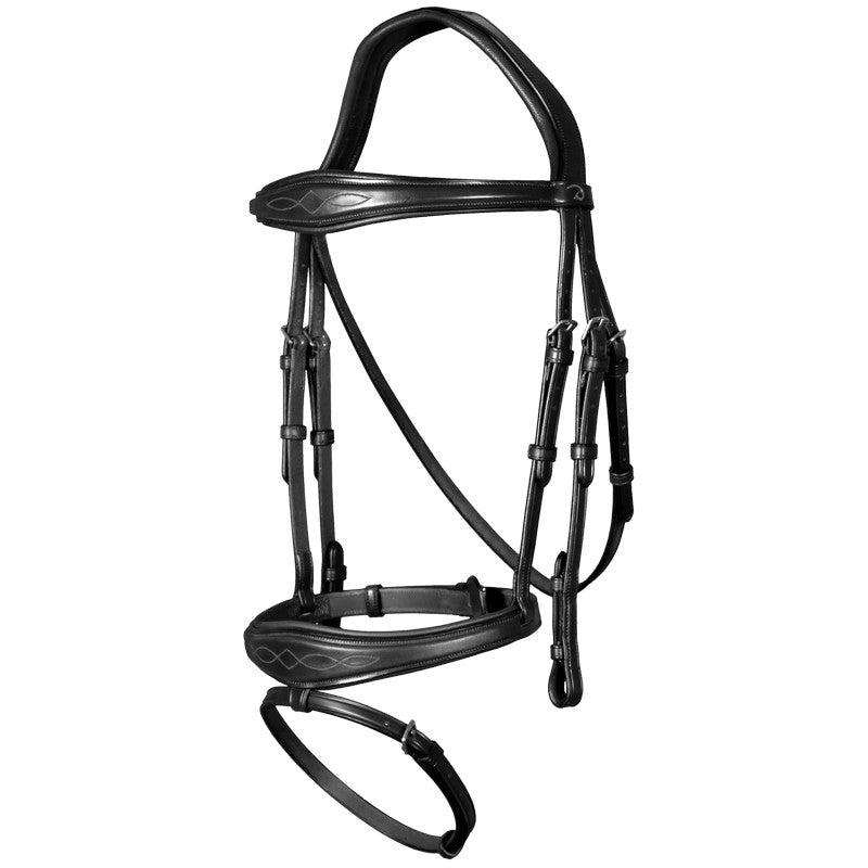 Anatomische Trense mit kombiniertem Reithalfter NEW ENGLISH Collection
