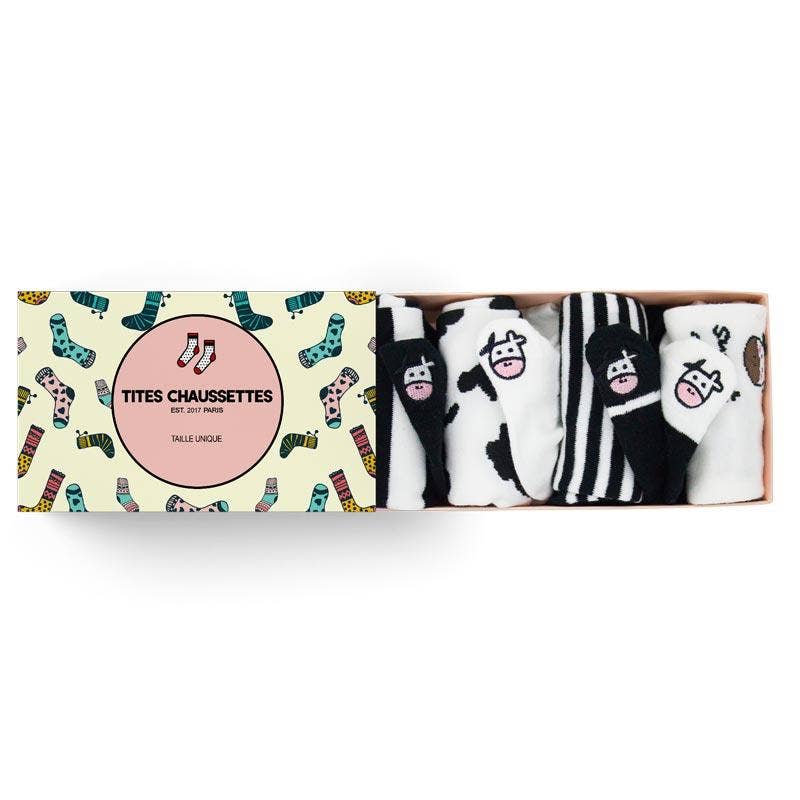 🐮 Cow Love – Sneaker-Socken