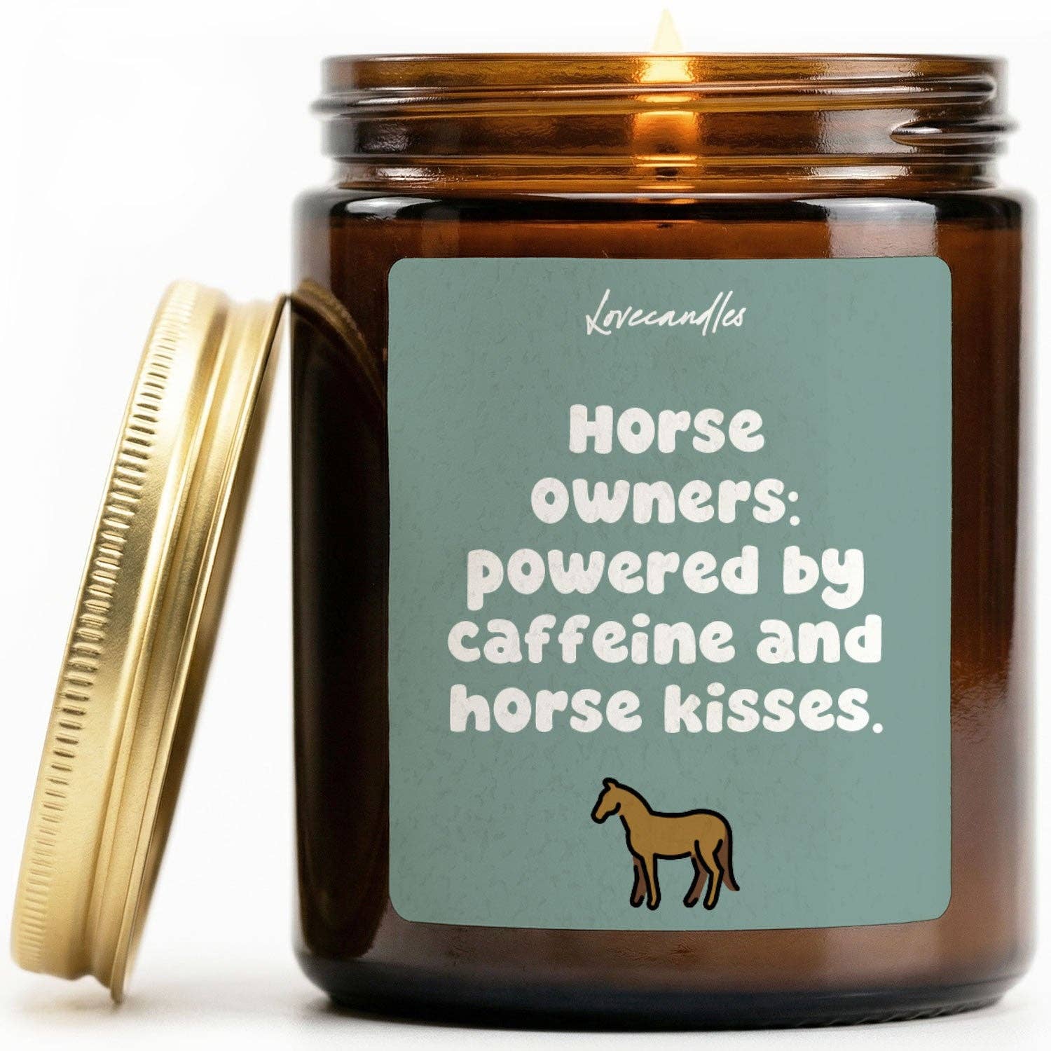 Vanille Duftkerze - Horse owners: powered by caffeine and horse kisses