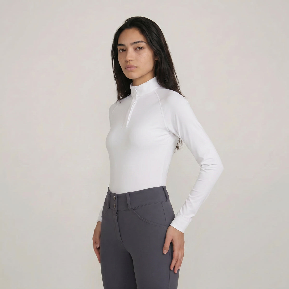 Turnier Bluse Damen Classic Langarm