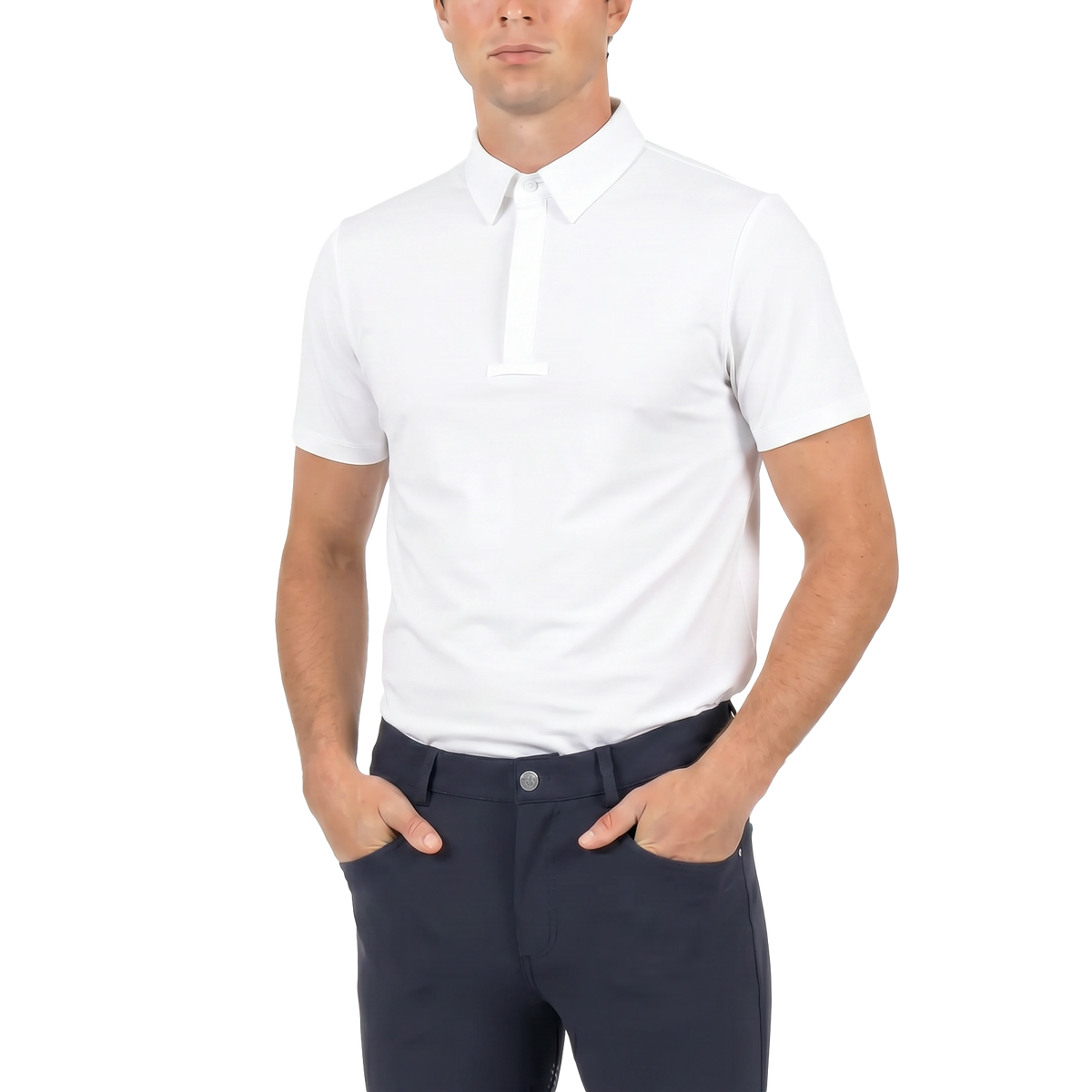 Turnier Bluse Herren Classic Kurzarm