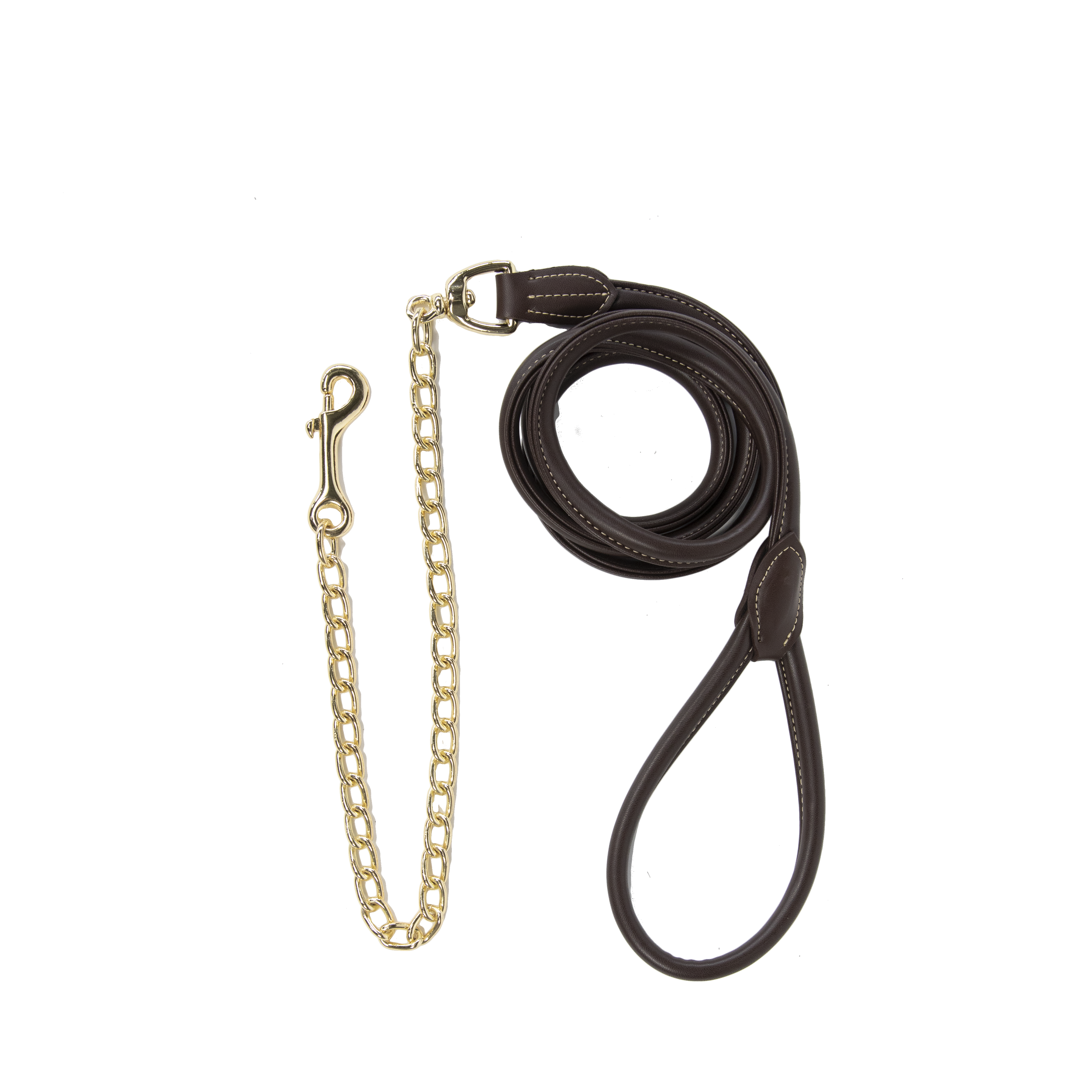 Führleine Leder Mit Kette
