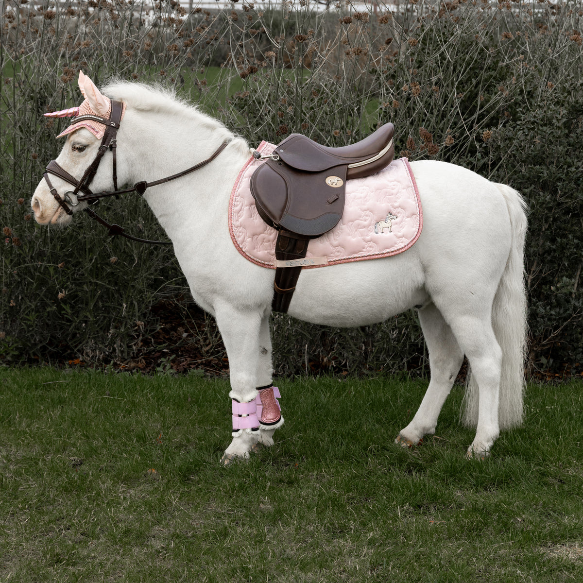 Schabracke Einhorn Glitzer Springen Hellrosa