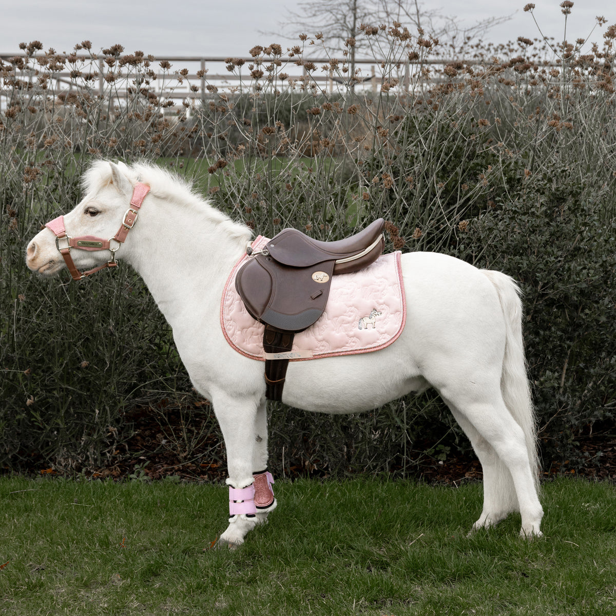 Schabracke Einhorn Glitzer Springen Hellrosa