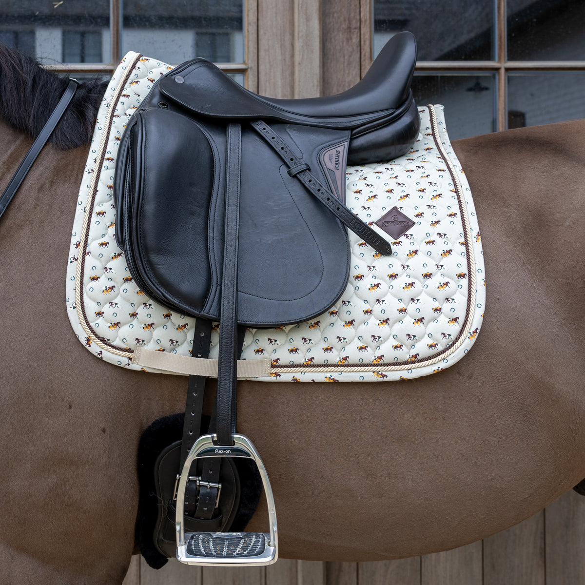 Schabracke Samt Pferd Druck Springen