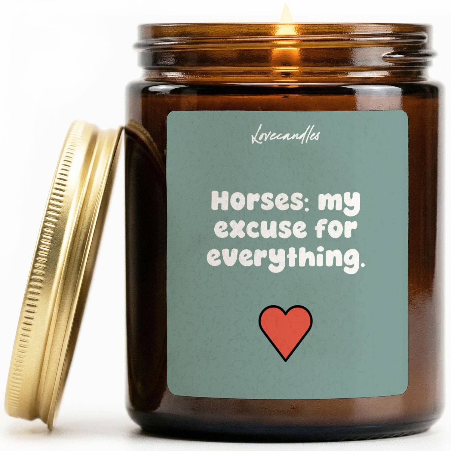 Vanille Duftkerze - Horses: my excuse for everything