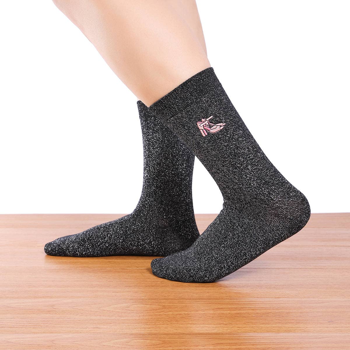 🥂 Glitter Party - 5er Glitzersocken Set