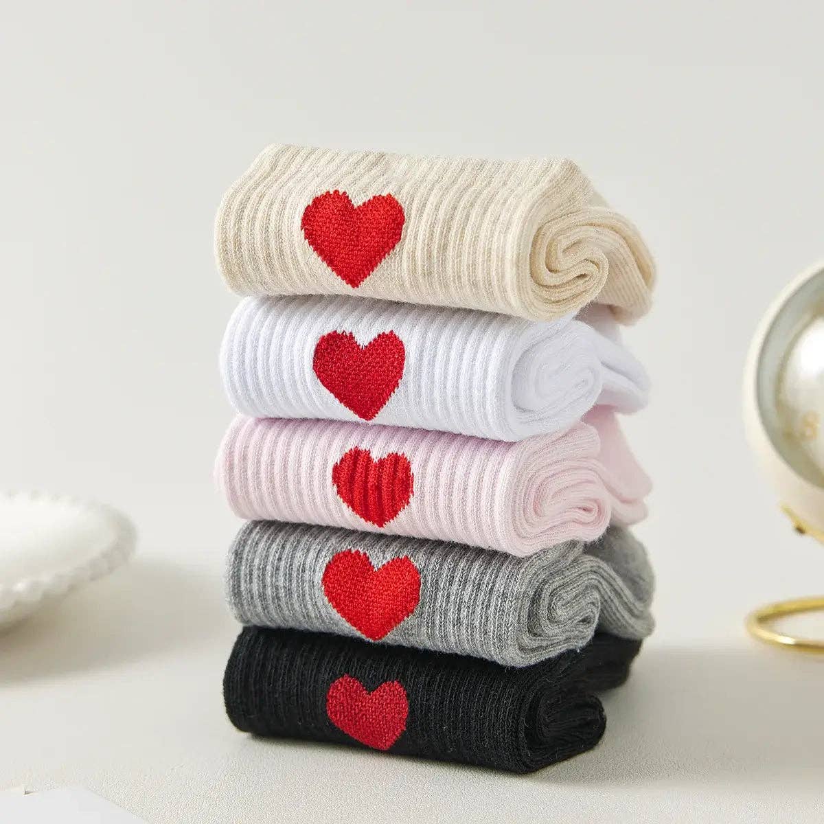 ❤️ Love Club - Damen Socken schwarz