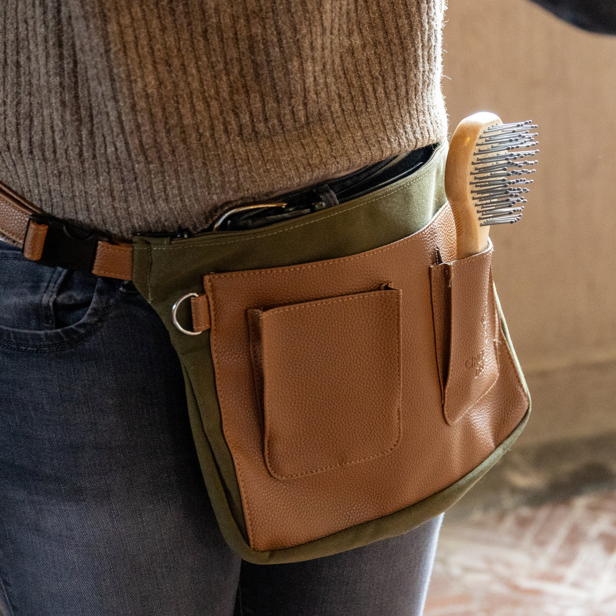 Einflecht Bauchtasche Canvas