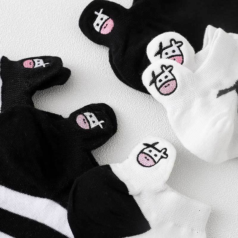 🐮 Cow Love – Sneaker-Socken