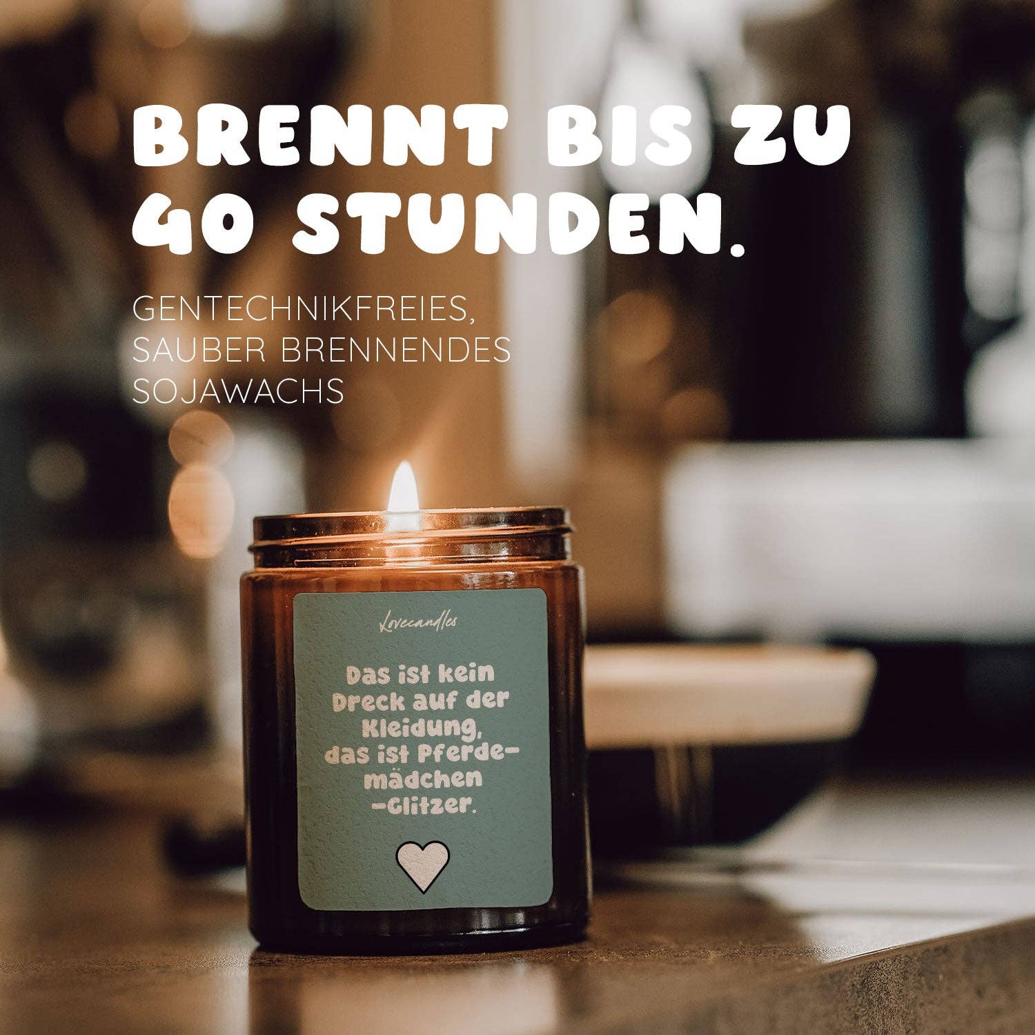 Vanille Duftkerze - Das ist kein Dreck auf der Kleidung, das ist Pferdemädchen-Glitzer