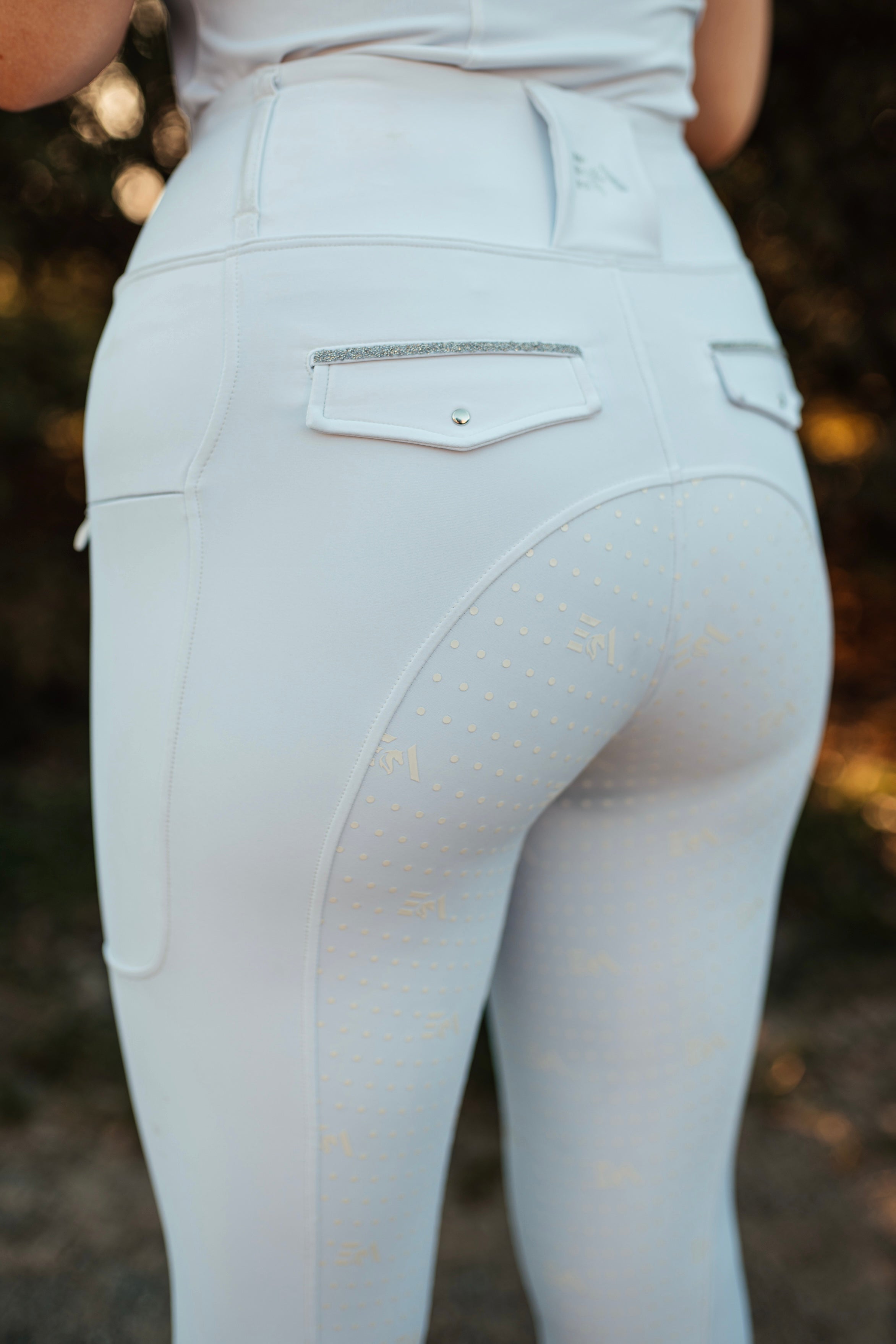 All-inclusive Reitleggings Crystal - weiß