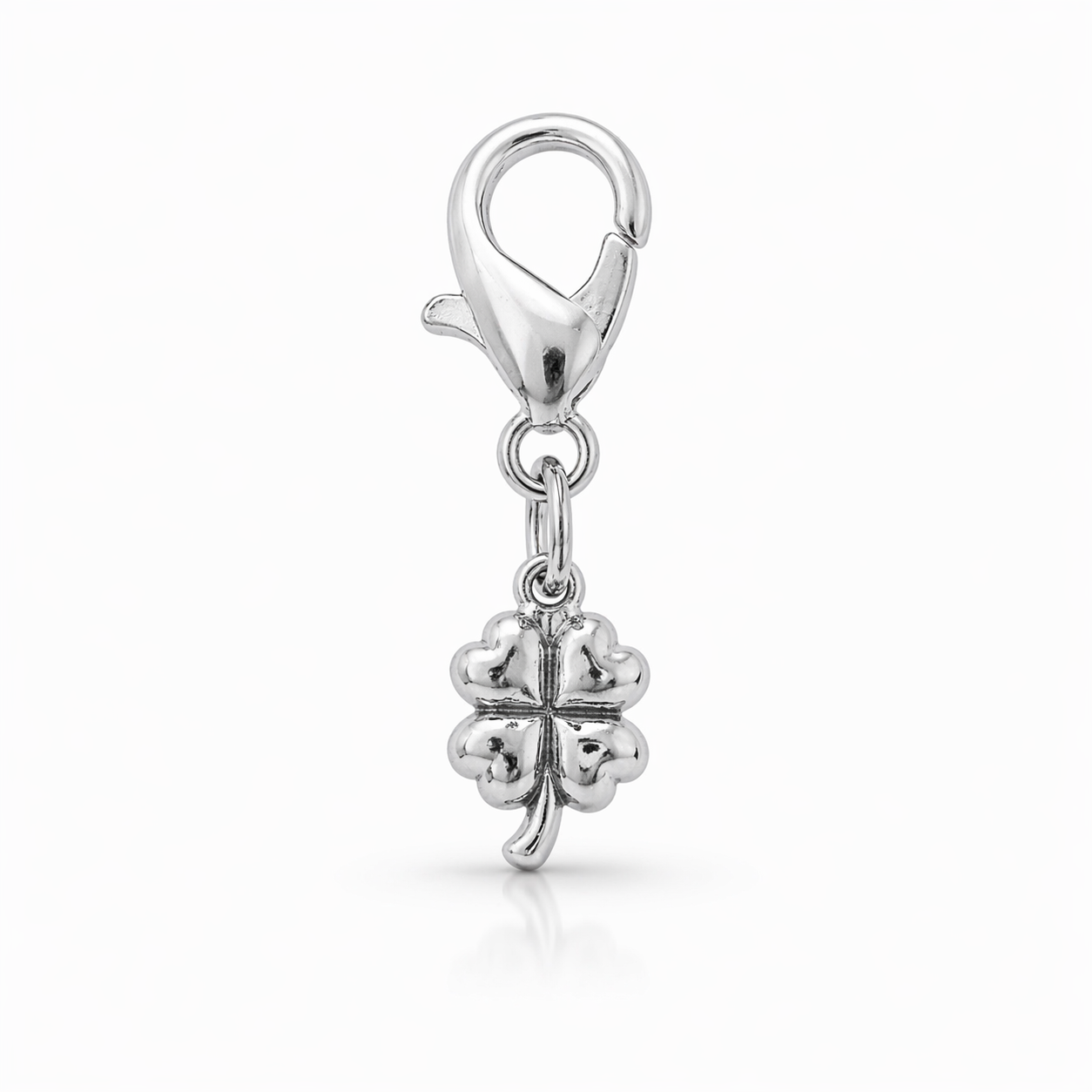 SILVER CLOVER Charm