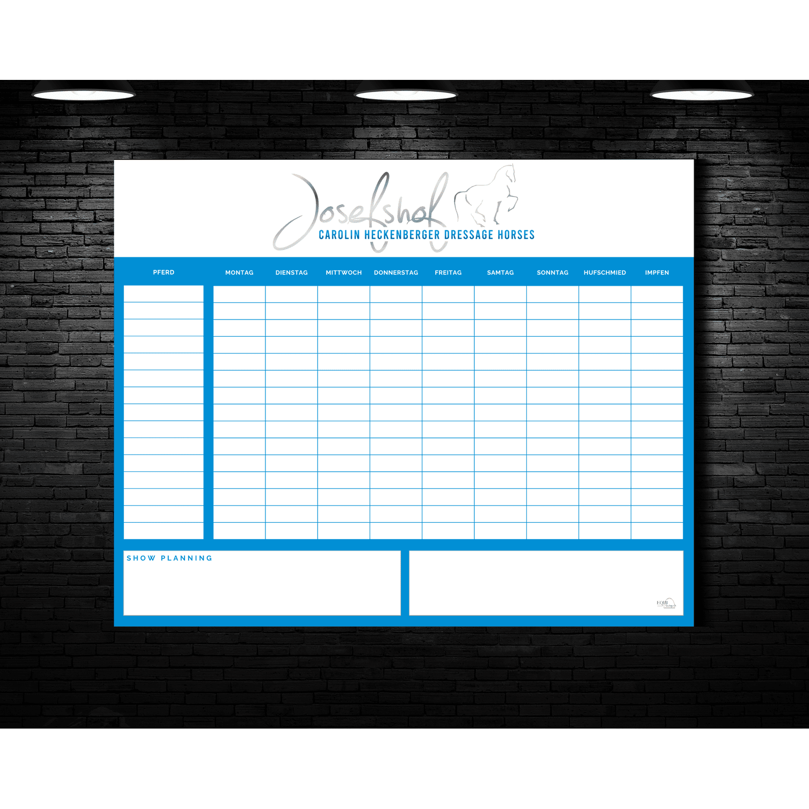 Personalisierte Stalltafel im Wunschdesign