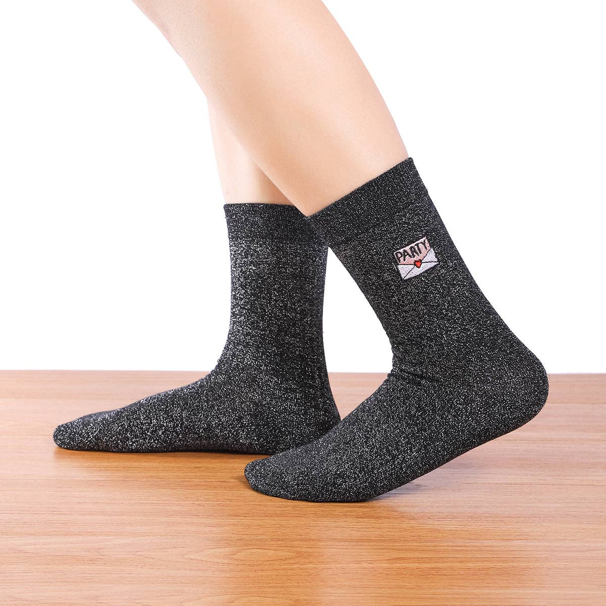🥂 Glitter Party - 5er Glitzersocken Set