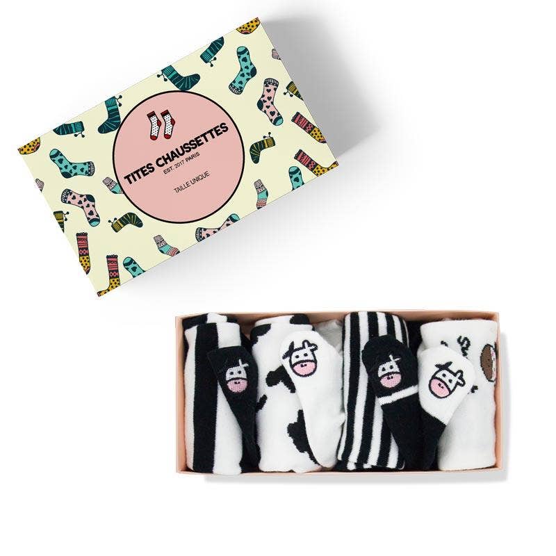 🐮 Cow Love – Sneaker-Socken