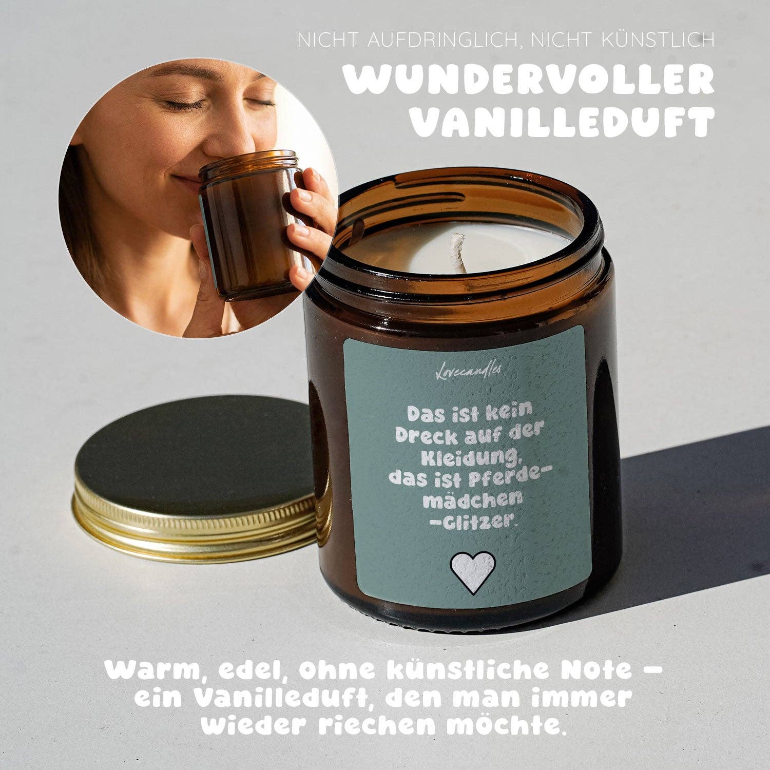 Vanille Duftkerze - Das ist kein Dreck auf der Kleidung, das ist Pferdemädchen-Glitzer