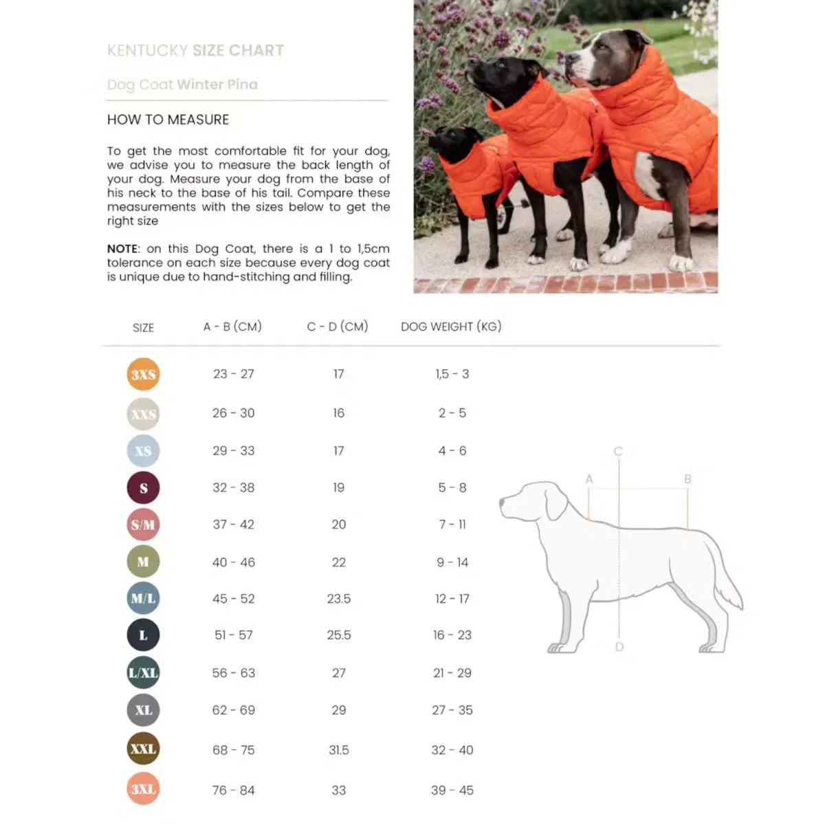 Hundemantel Winter Pina