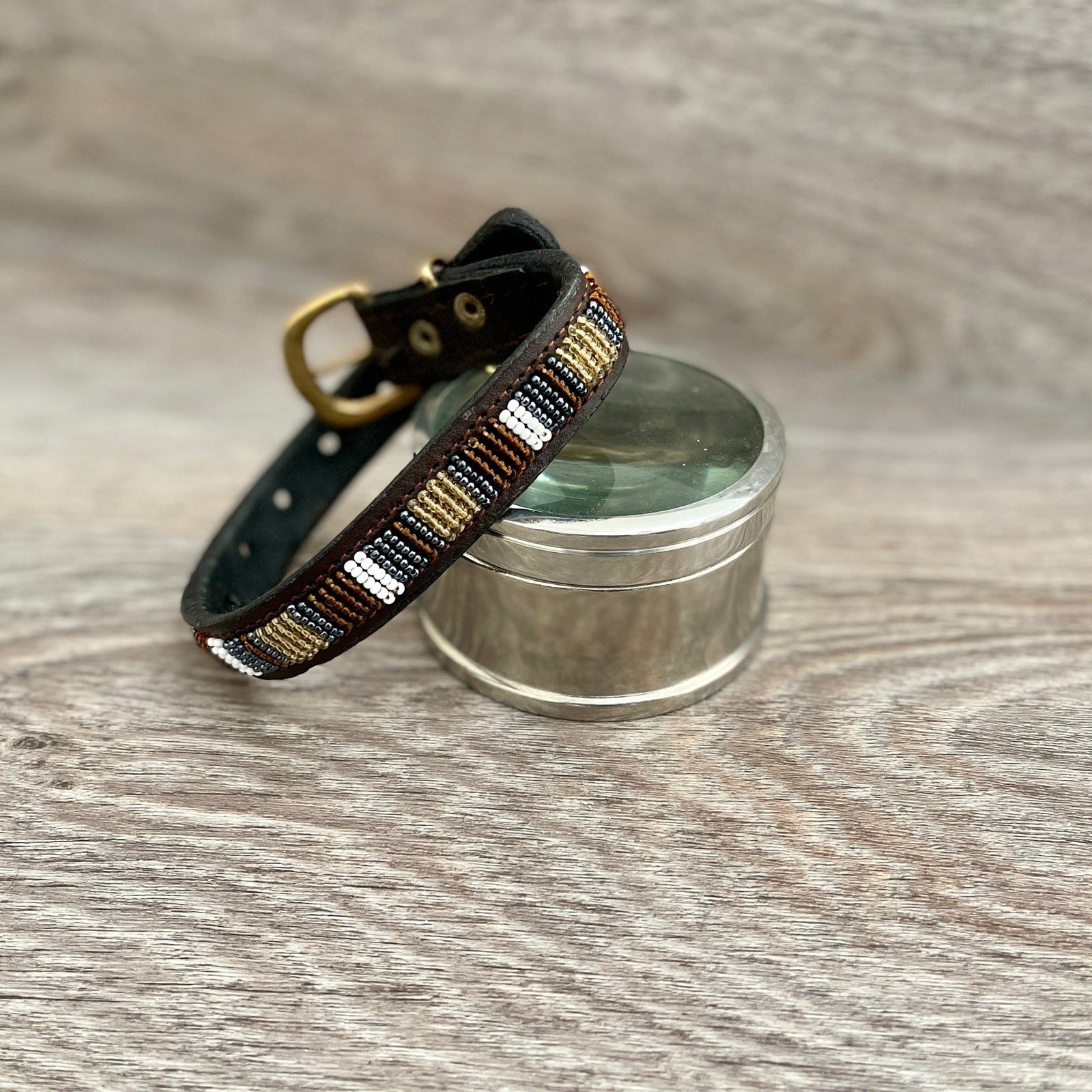 Hundehalsband GRÖßE XS Perlen Maasai Kollektion