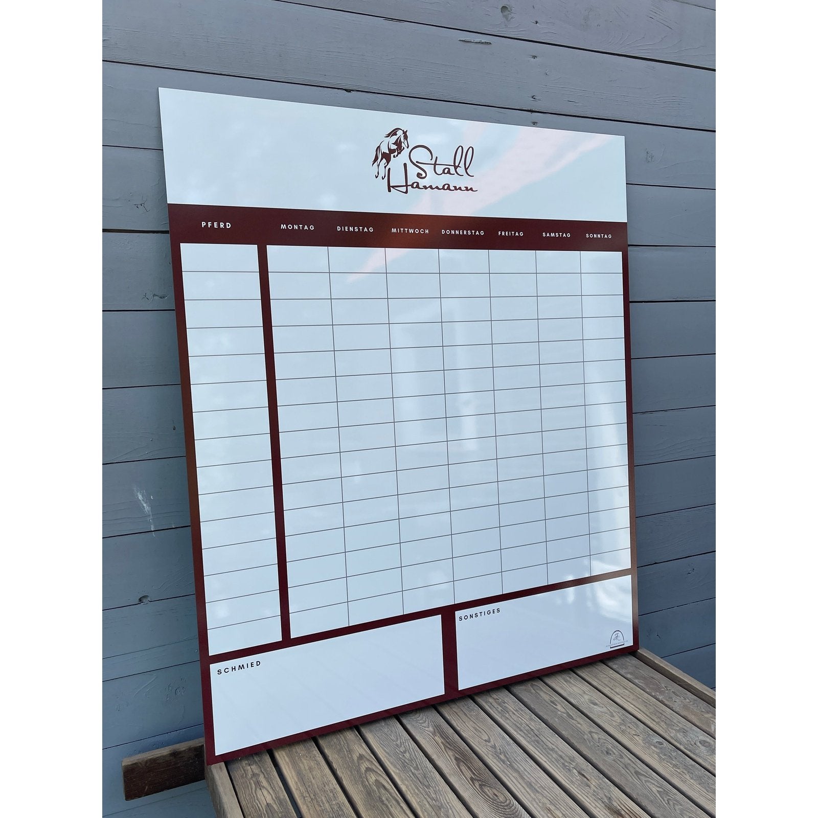 individuelle Stalltafel / Whiteboard